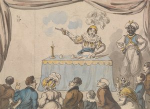 Taikuri pistoolilla ja korteilla tekijältä George Cruikshank