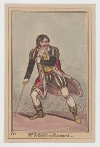 Edmund Kean Richard III:na, n. 1814, n. 1814. tekijältä George Cruikshank