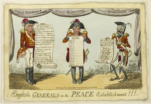 Englantilaiset kenraalit rauhanturvajoukoille!!! tekijältä George Cruikshank