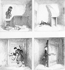 Escape nro 1, W. H. Ainsworthin "Jack Sheppard", julkaistu 1839 tekijältä George Cruikshank
