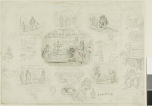 Muoti ja pelot 1829 (recto); Enkelit Ever Bright and Fair (käänteinen) tekijältä George Cruikshank
