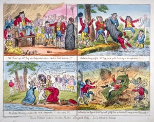 "Neljä näkymää puistoissa", 1814 tekijältä George Cruikshank