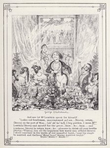 Kuvitus teokselle The Bachelors Own Book tai The Progress of Mr Lambkin (Gent) (kaiverrus) tekijältä George Cruikshank