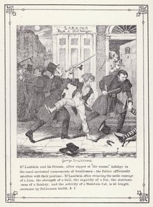 Kuvitus teokselle The Bachelors Own Book tai The Progress of Mr Lambkin (Gent) (kaiverrus) tekijältä George Cruikshank