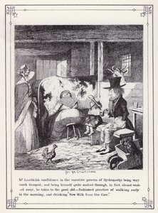 Kuvitus kandidaatin omaan kirjaan tai Mr Lambkinin (Gent) edistymiseen (kaiverrus) tekijältä George Cruikshank