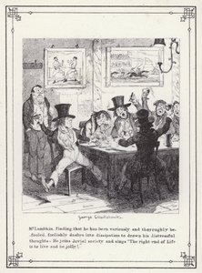 Kuvitus teokselle The Bachelors Own Book tai The Progress of Mr Lambkin (Gent) (kaiverrus) tekijältä George Cruikshank