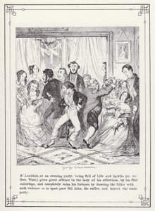 Kuvitus teokselle The Bachelors Own Book tai The Progress of Mr Lambkin (Gent) (kaiverrus) tekijältä George Cruikshank