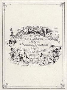 Kuvitus teokselle The Bachelors Own Book tai The Progress of Mr Lambkin (Gent) (kaiverrus) tekijältä George Cruikshank