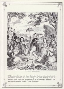 Kuvitus teokselle The Bachelors Own Book tai The Progress of Mr Lambkin (Gent) (kaiverrus) tekijältä George Cruikshank