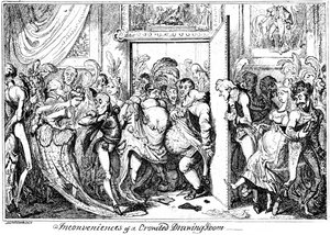 Ahtaun olohuoneen haitat, 1818. tekijältä George Cruikshank