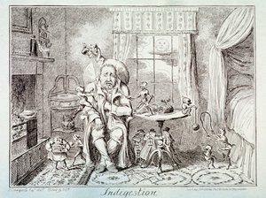 Ruoansulatushäiriöt, 1835 tekijältä George Cruikshank