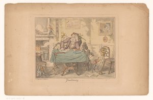 Jaloezie Kateus (otsikko esineessä) tekijältä George Cruikshank