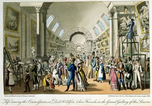 La grande galerie du Louvre - David Careyn "" Elämä Pariisissa" -osassa, Lontoo tekijältä George Cruikshank