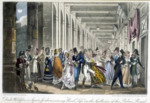 Les galeries du Palais Royal - David Careyn "" Elämä Pariisissa" -osassa, Lontoo tekijältä George Cruikshank