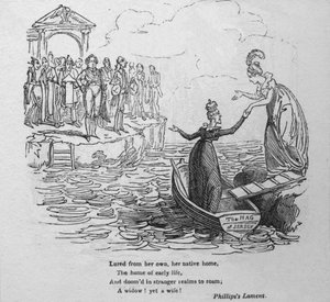 Houkutettu omasta kotikotinsa..., c1820. tekijältä George Cruikshank
