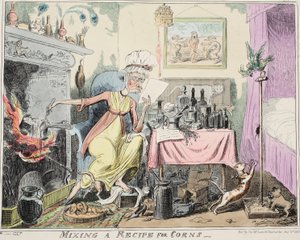 Sekoitus Resepti varsille, pub. 1835 (käsinvärinen kaiverrus) tekijältä George Cruikshank