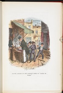 Oliver hämmästyi Dodgerin tapaa mennä töihin Oliver Twistin seikkailuista... Kaksikymmentäneljä Cruikshankin kuvitusta tekijältä George Cruikshank