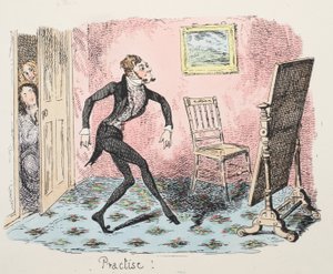 Harjoittele, pubi. 1832 (käsinvärinen kaiverrus) tekijältä George Cruikshank