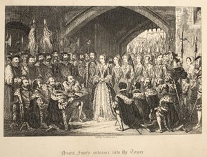 Queen Janesin sisäänkäynti Toweriin, Lontoon Towerista, pubi. 1840 tekijältä George Cruikshank
