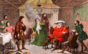 Kohtaus Shakespearen kirjoittamasta Henery IV:stä (chomo) tekijältä George Cruikshank