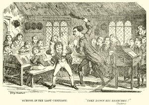 Koulu viime vuosisadalla tekijältä George Cruikshank