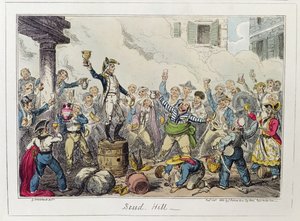 Scud Hill, julkaisija James Robins ja Co., lokakuu 1825 (värillinen etsaus). tekijältä George Cruikshank