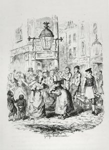 Seitsemän kellotaulua, n. 1836 tekijältä George Cruikshank
