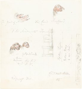 Luonnoksia groteskeista kasvoista tekijältä George Cruikshank