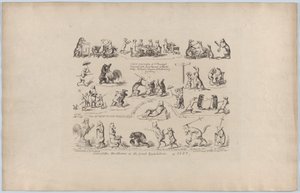 Jotkut suuren näyttelyn drolleriesista, 1851, 1851. tekijältä George Cruikshank