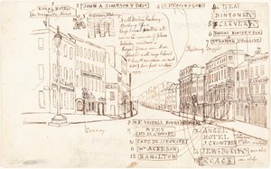 Street Perspective, jossa on toimipaikat tekijältä George Cruikshank