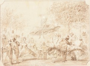 "Taking the Air" Hyde Parkissa [verso] tekijältä George Cruikshank