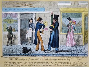 "Matkauksen edut" tai "Pieni oppiminen on vaarallinen asia" tekijältä George Cruikshank