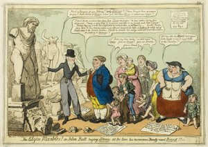 Elginin marmorit! tekijältä George Cruikshank