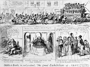Vuoden 1851 suuri näyttely Hyde Parkissa Lontoossa. tekijältä George Cruikshank
