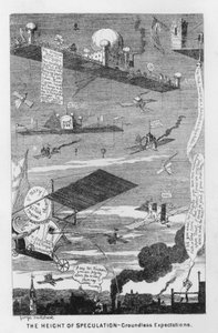 Spekuloinnin korkeus, perusteettomat odotukset (kaiverrus) tekijältä George Cruikshank