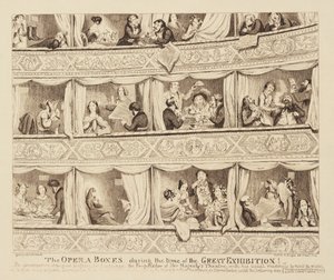 Oopperalaatikot suuren näyttelyn aikana, 1851 tekijältä George Cruikshank
