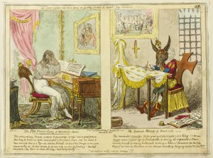 Manchester Squaren sikanaama ja Madridin espanjalainen muuli. tekijältä George Cruikshank