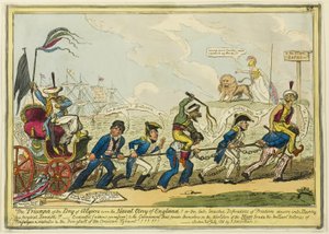 Algerin deyn voitto Englannin merivoimien loistosta!!! tekijältä George Cruikshank