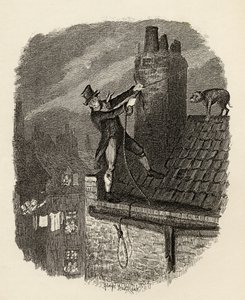 Viimeinen mahdollisuus, Charles Dickensin (1812-70) teoksesta "Oliver Twistin seikkailut" 1838, julkaisija Chapman und Hall, 1901 (kaiverrus) tekijältä George Cruikshank