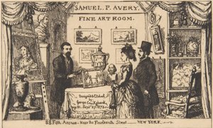 Samuel P. Averyn kauppakortti - Taidehuone, 1873, 1873. tekijältä George Cruikshank