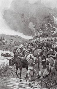 Sardiksen polttaminen, eKr. 498 (litografia) tekijältä George Derville (after) Rowlandson