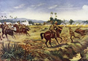 Private Charles Hull pelastaa kapteeni G E D Learoydin hengen, Hafiz Kor, Northwest Frontier, Intia, 5. syyskuuta 1915