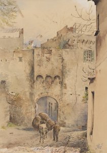Vanhankaupungin portti, San Remo, 1877 (wc paperille)