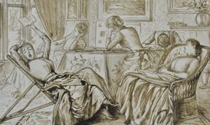 Boredom, n. 1880–1890 (kynä ja muste) tekijältä George du Maurier