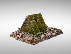 House-Tent Inkwell, n. 1900 (keramiikka) tekijältä George E. Ohr