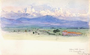 Alban-vuoret Via Tuscolana, Rooma, 1900.