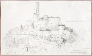 Reichenbergin linna, lähellä St. Goarshausenia tekijältä George Elbert Burr