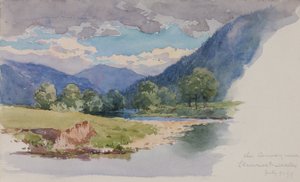 The Conway, lähellä Llanrwstia, Walesissa tekijältä George Elbert Burr