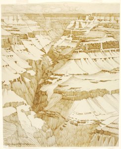 Nimetön (siirtopiirustus Grand Canyoniin [nro 1]) tekijältä George Elbert Burr