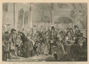 Vauvan orpovaalit London Tavernissa (kaiverrus) tekijältä George Elgar Hicks